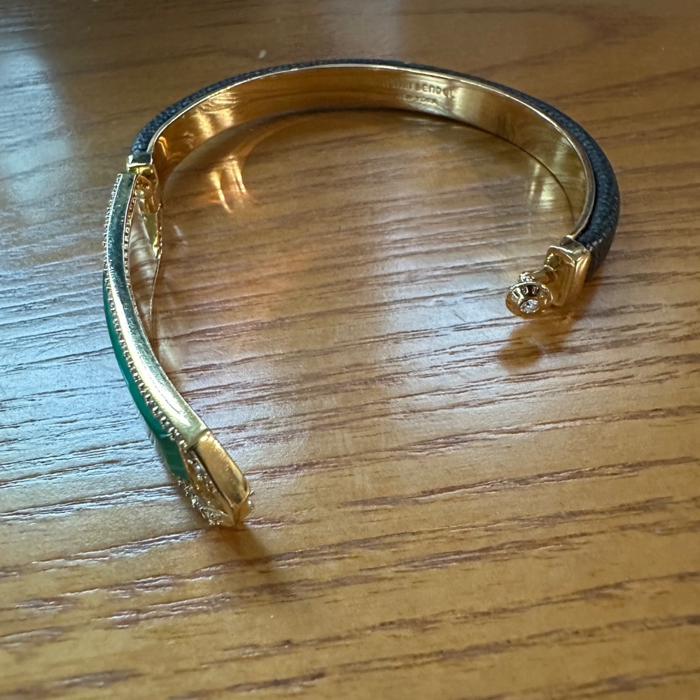 Henri Bendel Luxe Collection Malachite and Pave Hook Bracelet - Picture 4 of 6